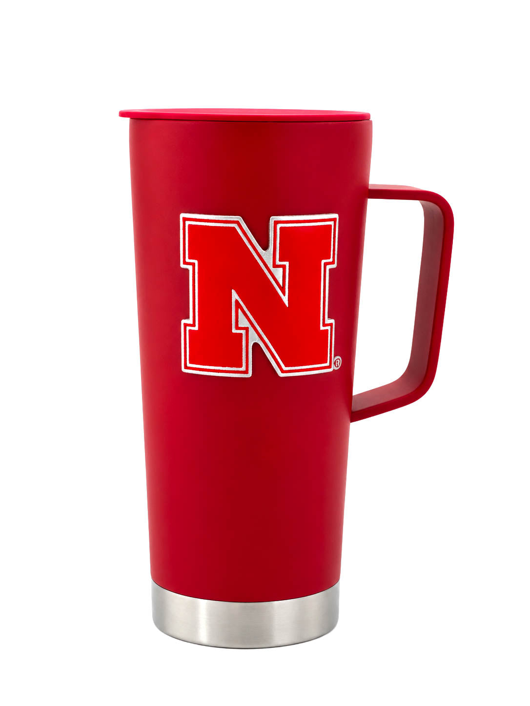 Nebraska Cornhuskers ROADIE Metal Emblem with Handle Travel Mug