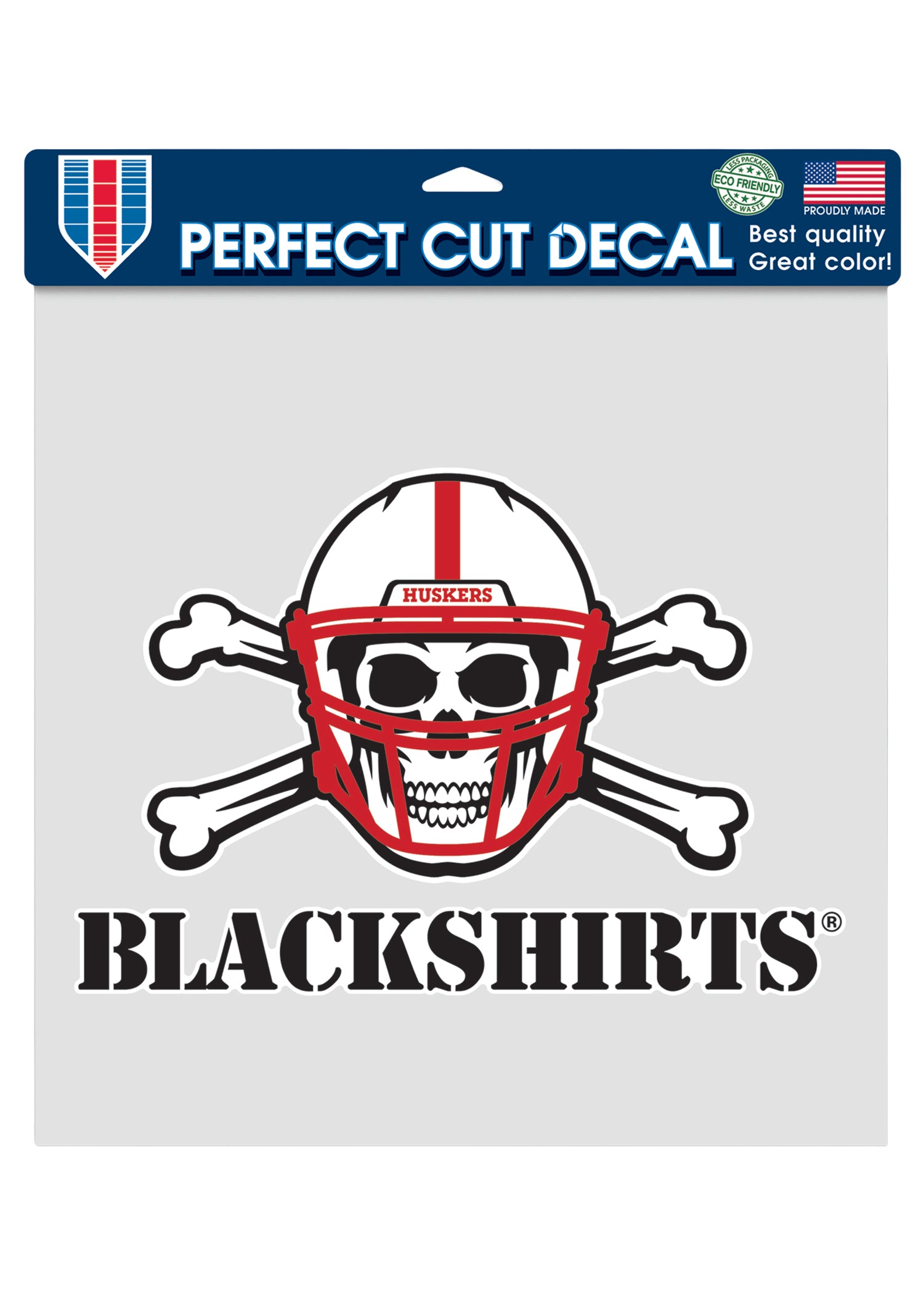 12x12 Perfect Cut Decal Blackshirts Nebraska Cornhuskers