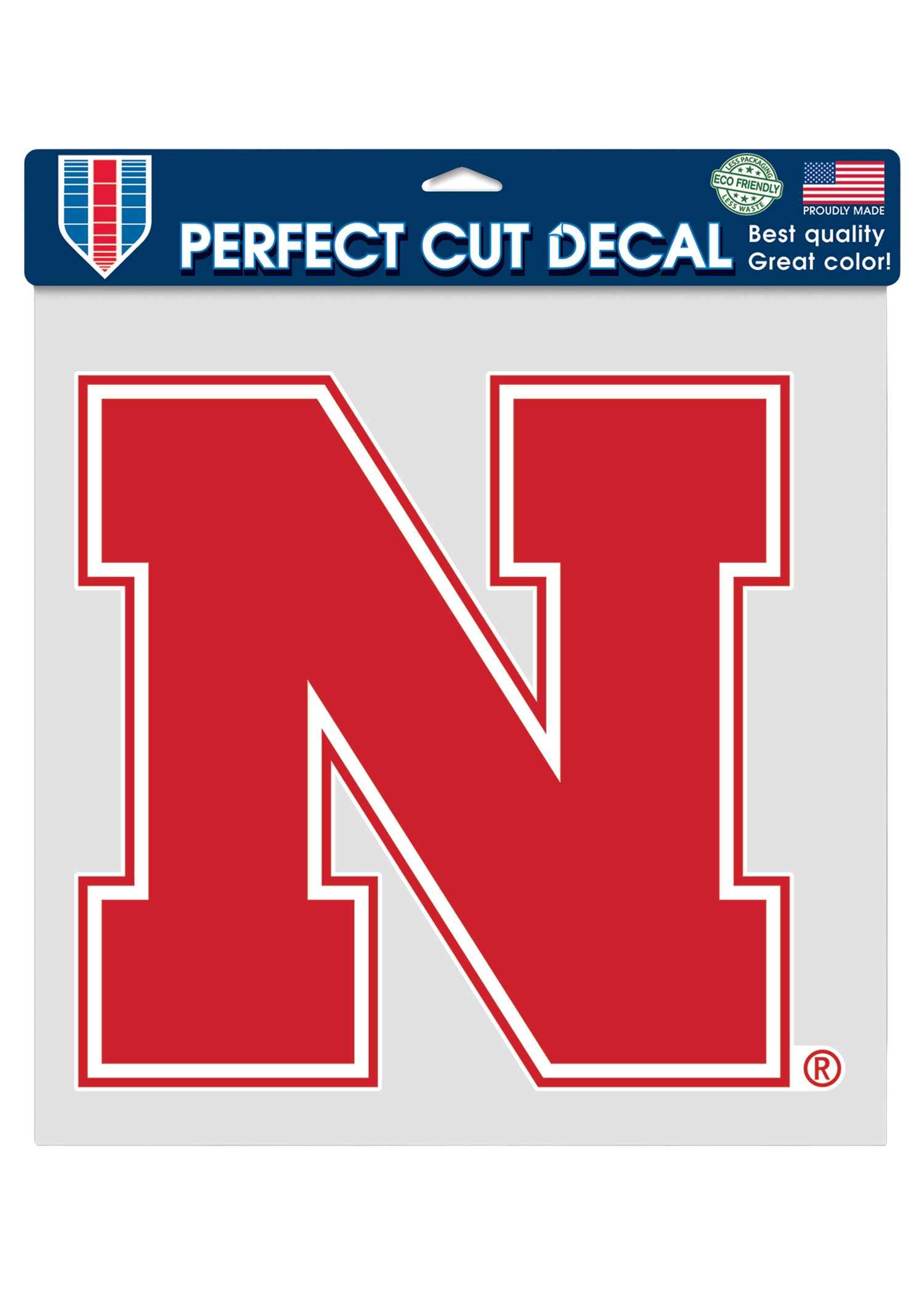 12x12 Perfect Cut Decal Block N Nebraska Cornhuskers