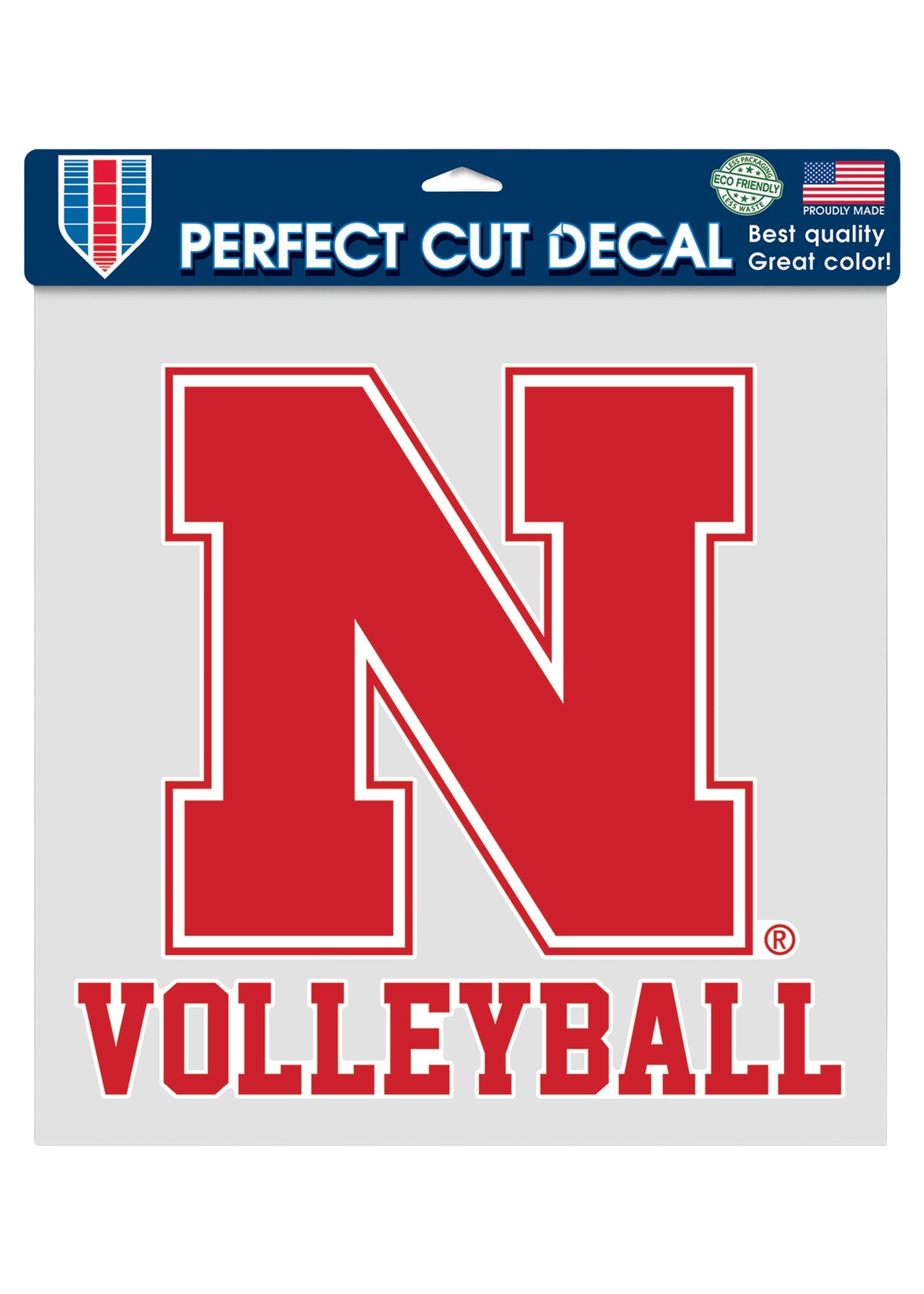 12x12 Perfect Cut Decal N Volleyball Nebraska Cornhuskers