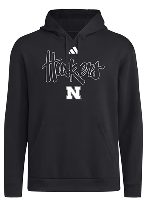 Adidas Nebraska Cornhuskers Alternate Blackout Hoodie