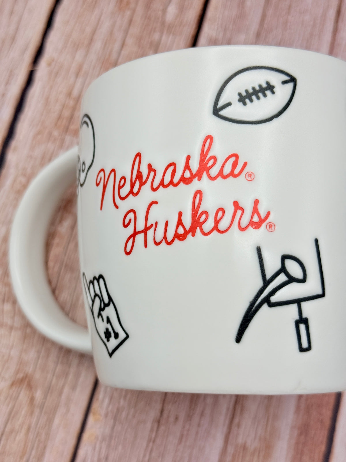 Bubble Sketch Nebraska Cornhuskers Mug