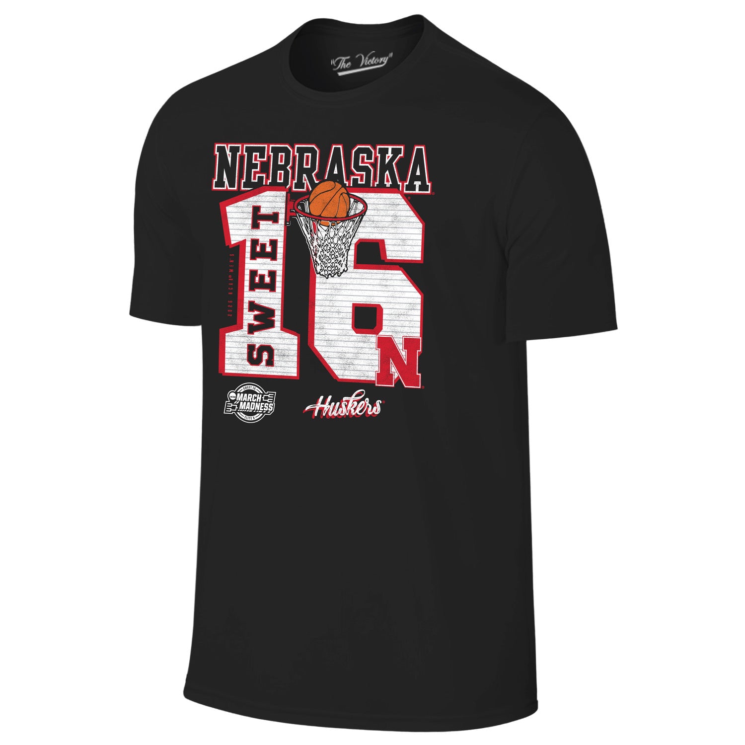 2026 Sweet 16 March Madness Grey Tee - NCAA Division I Men's Basketball - Nebraska Cornhuskers