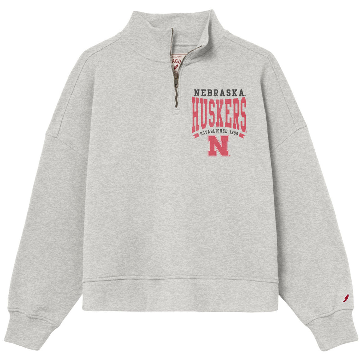 Diana Grey Quarter Zip - Nebraska Cornhuskers