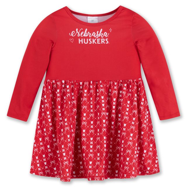 ZooZatZ Toddler Girls Long Sleeve Bow Dress