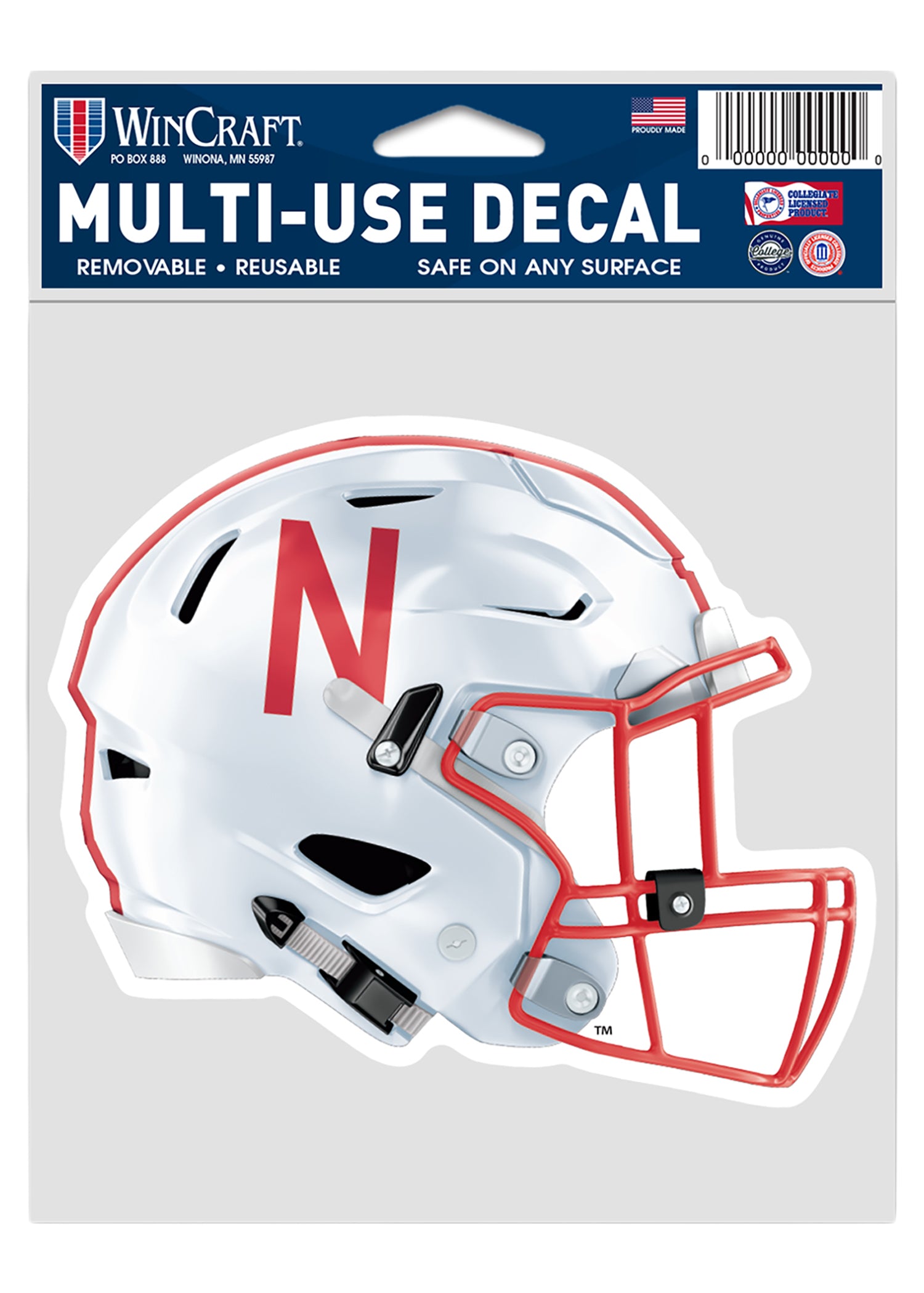 3.75x5 Multi-Use Decal Helmet Nebraska Cornhuskers