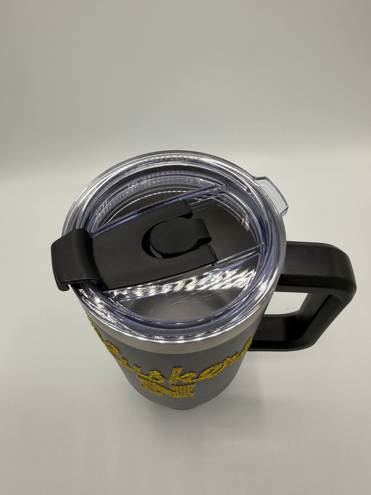 Gold and Black Bling Handled Tumbler - Nebraska Cornhuskers