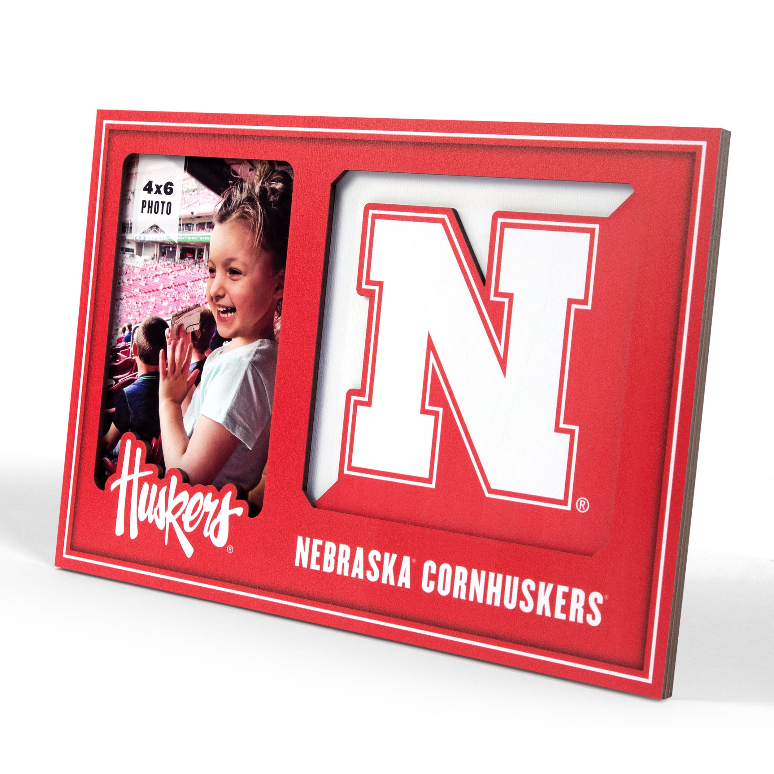 3D Logo Series Picture Frame - Nebraska Cornhuskers