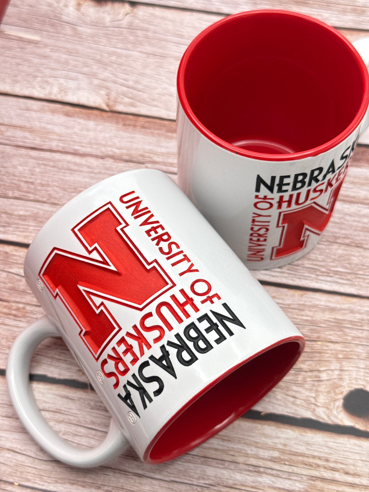 Deep Etched Engraved Nebraska Cornhuskers Mug