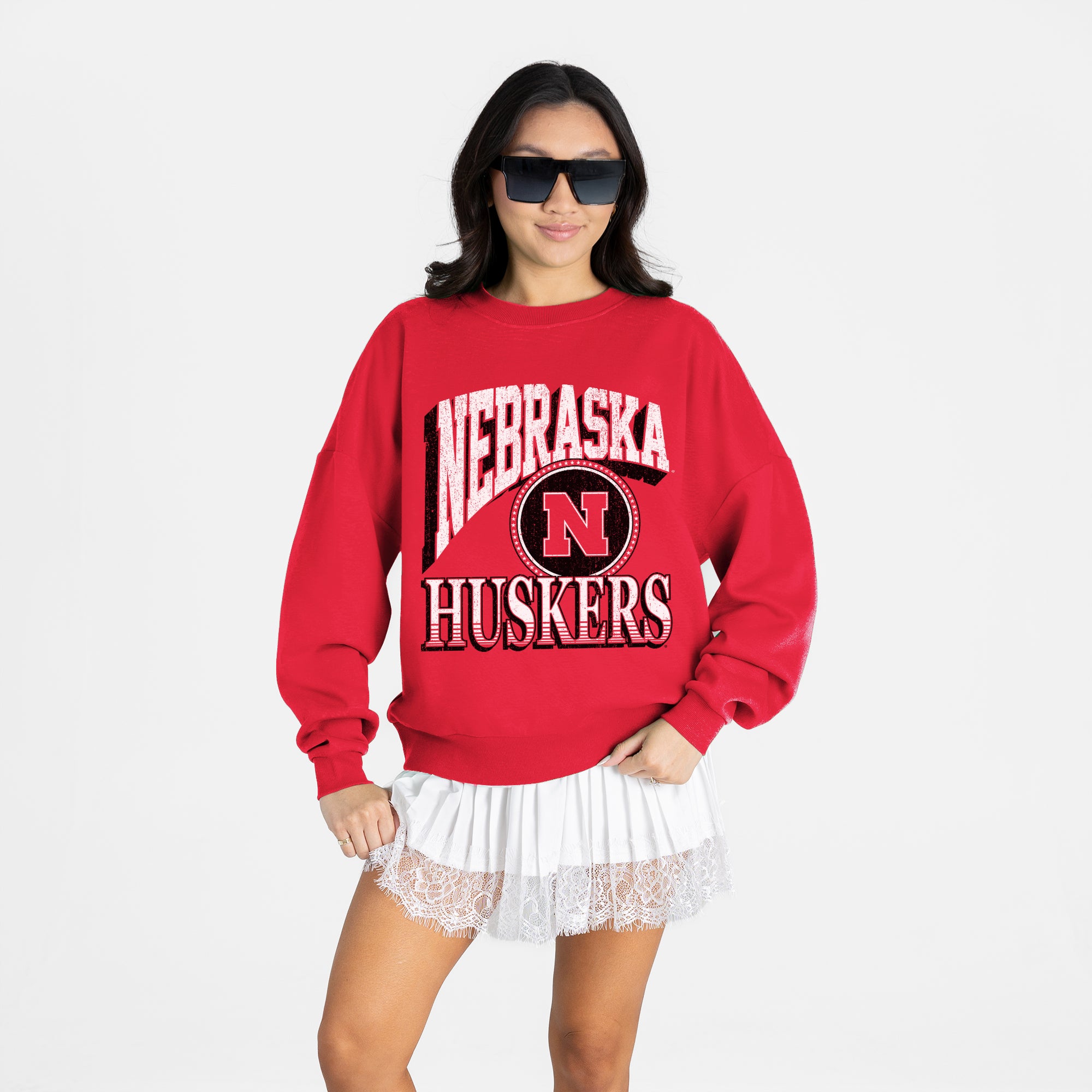 Retro Crew Gameday Couture - Nebraska Cornhuskers