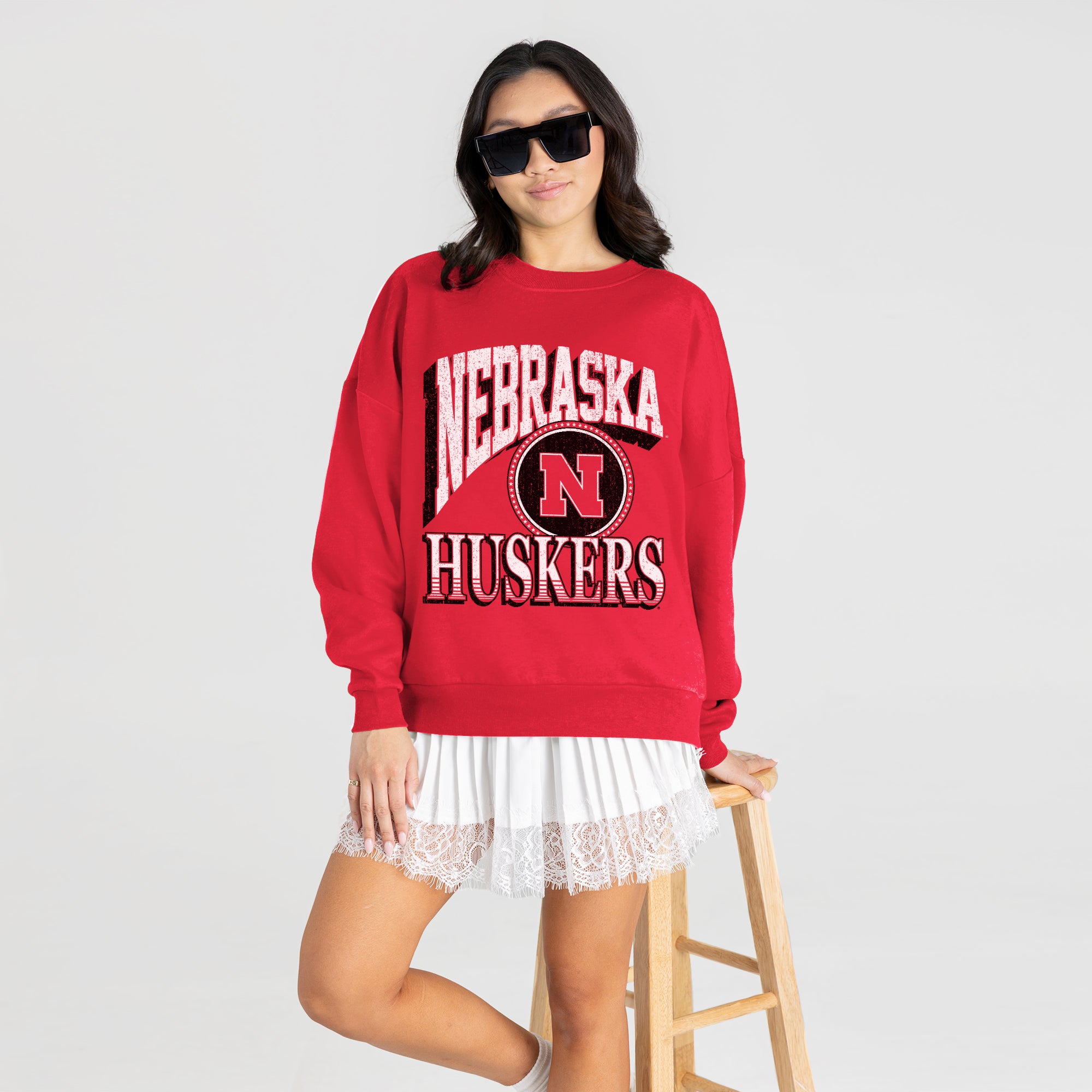 Retro Crew Gameday Couture - Nebraska Cornhuskers