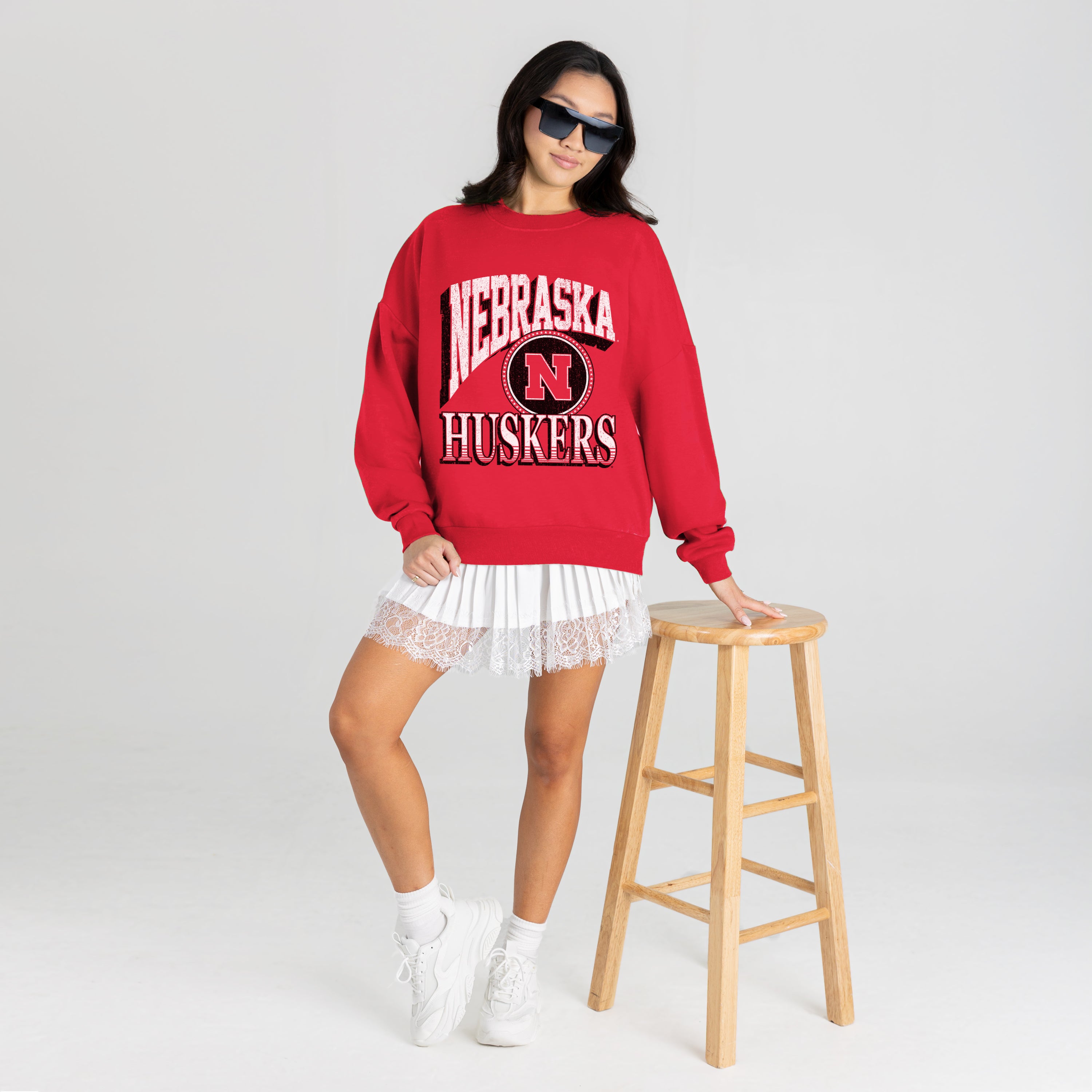 Retro Crew Gameday Couture - Nebraska Cornhuskers