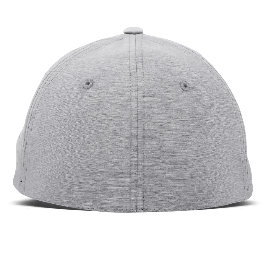 Branded Bills Grey Script Huskers Hat, Pre-Curved Bill, Stretch-Fitted - Nebraska Cornhuskers
