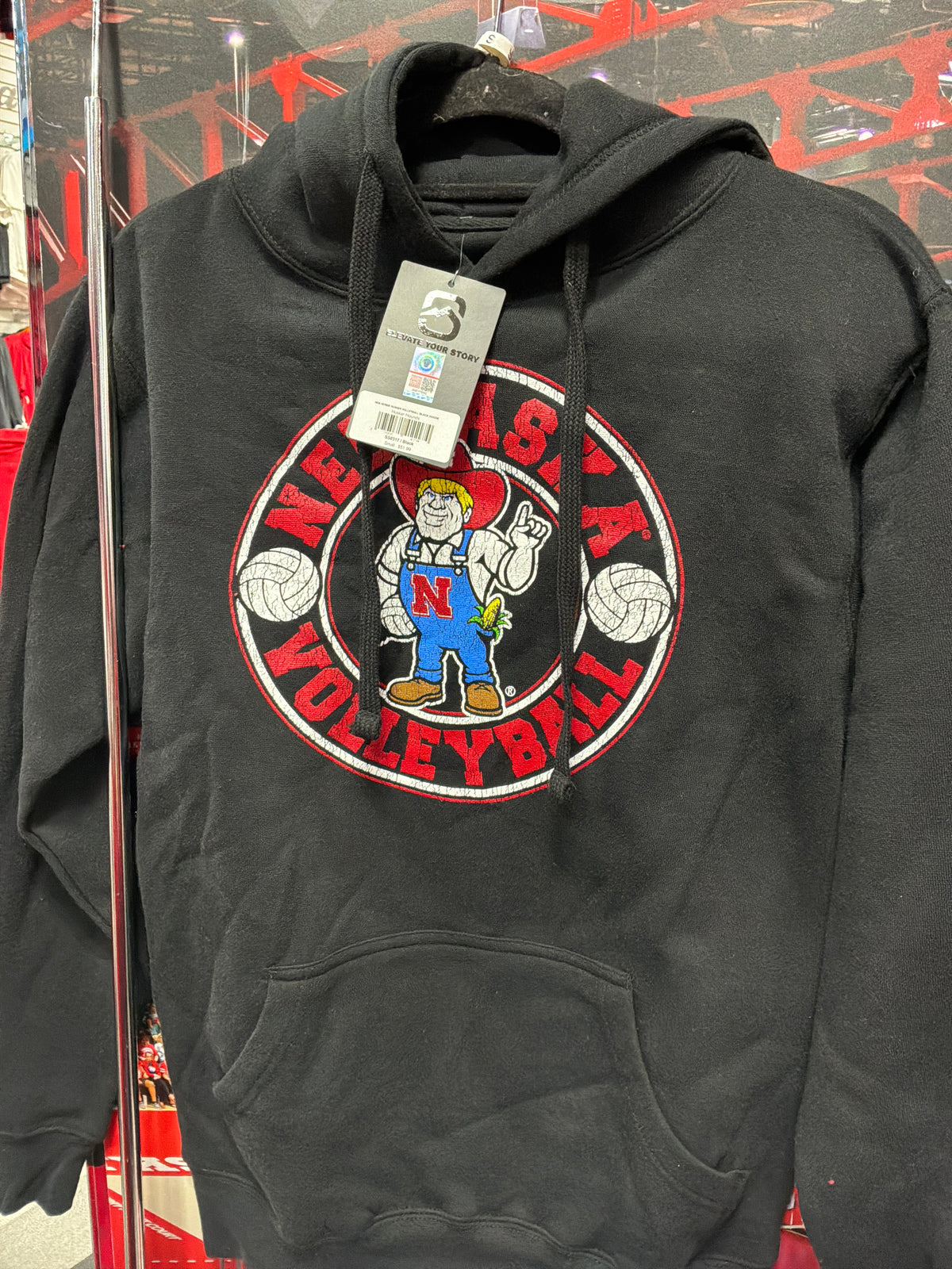 Herbie Black Volleyball Hoodie - Nebraska Cornhuskers