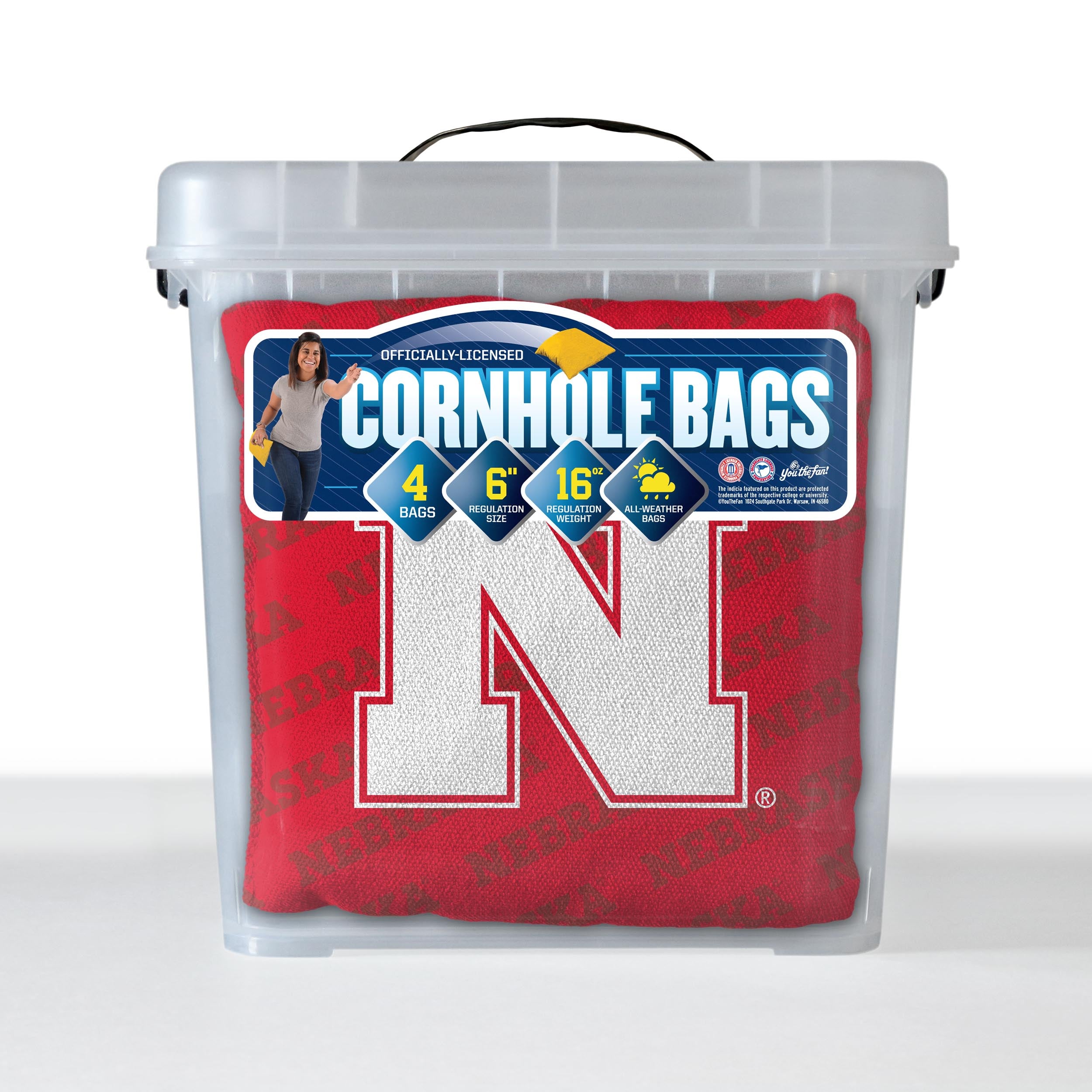 4 Pack Red Husker Cornhole Bags - Nebraska Cornhuskers