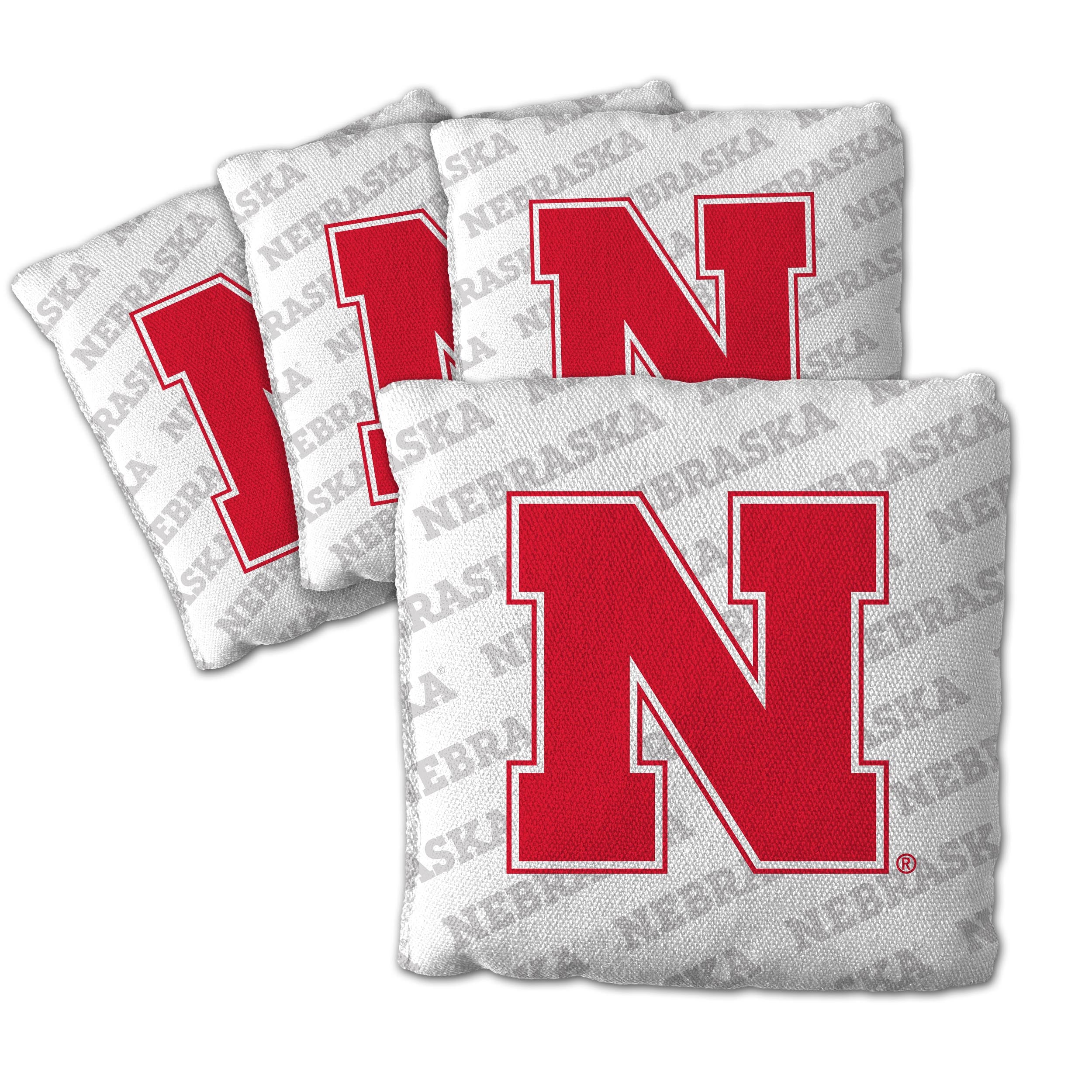 4 Pack White Husker Cornhole Bags - Nebraska Cornhuskers