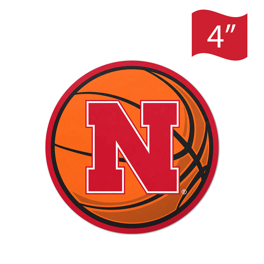 4in Basketball Magnet - Nebraska Cornhuskers