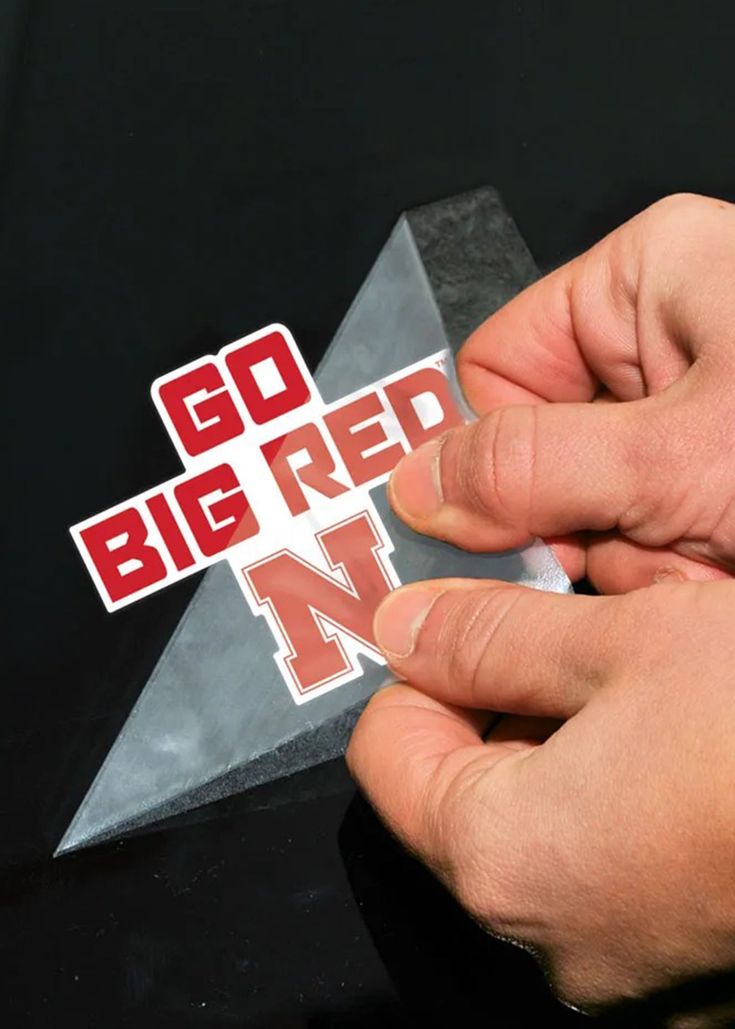 4x4 Perfect Cut Decal Go Big Red N Nebraska Cornhuskers