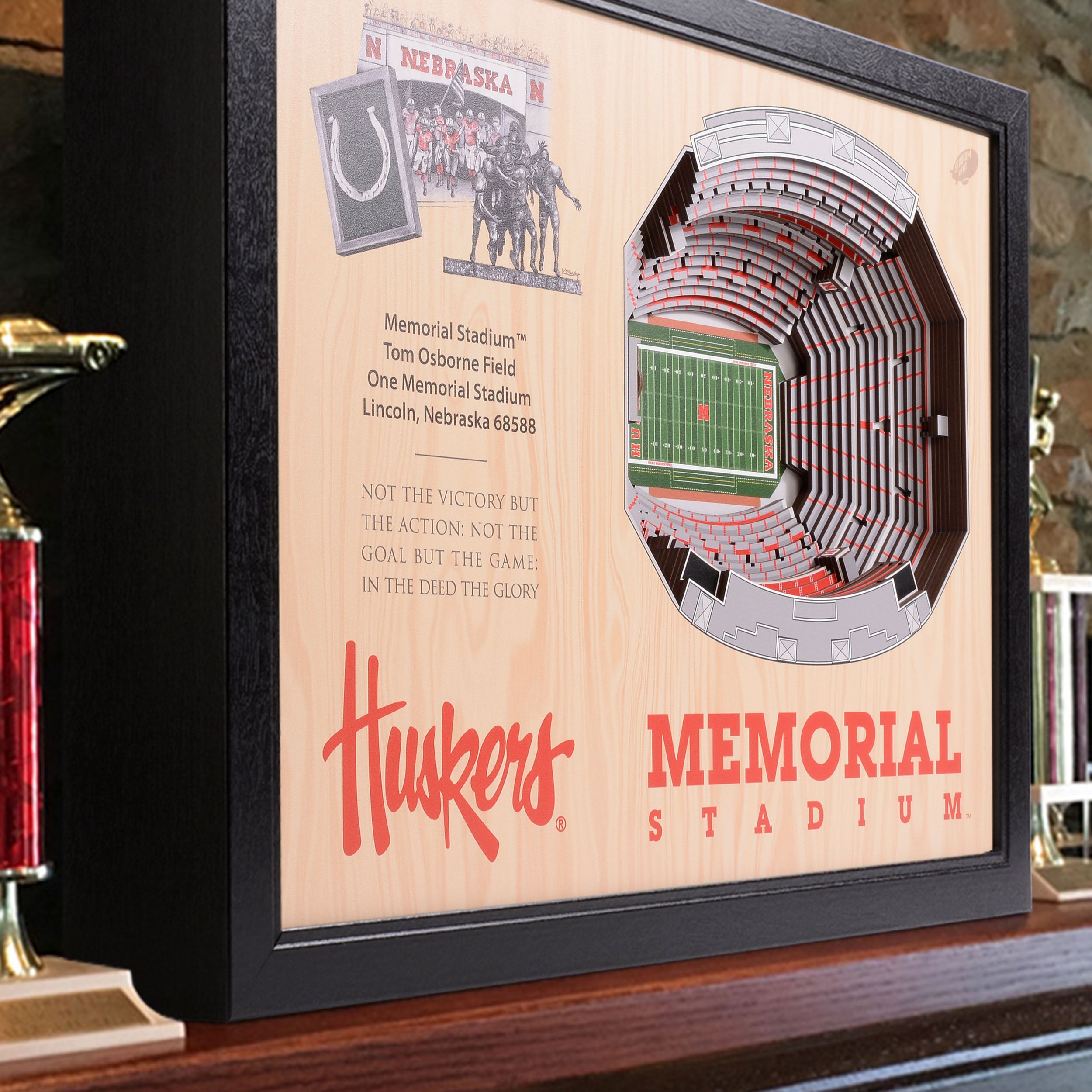 5 Layer Stadiumview 3D Wall Art - Nebraska Cornhuskers