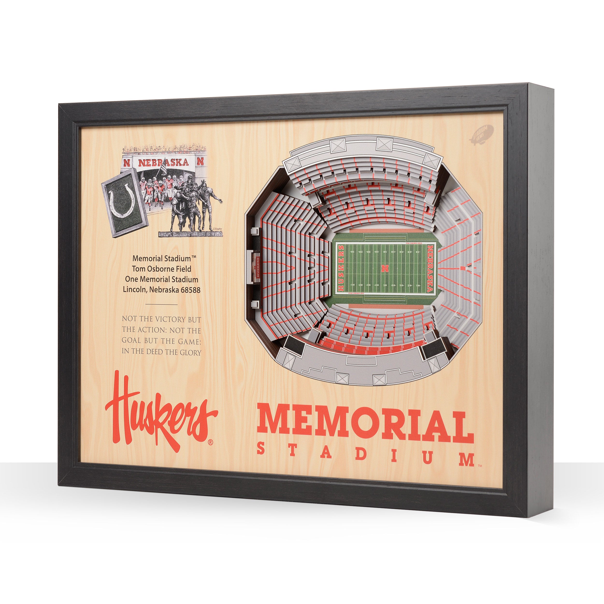 5 Layer Stadiumview 3D Wall Art - Nebraska Cornhuskers