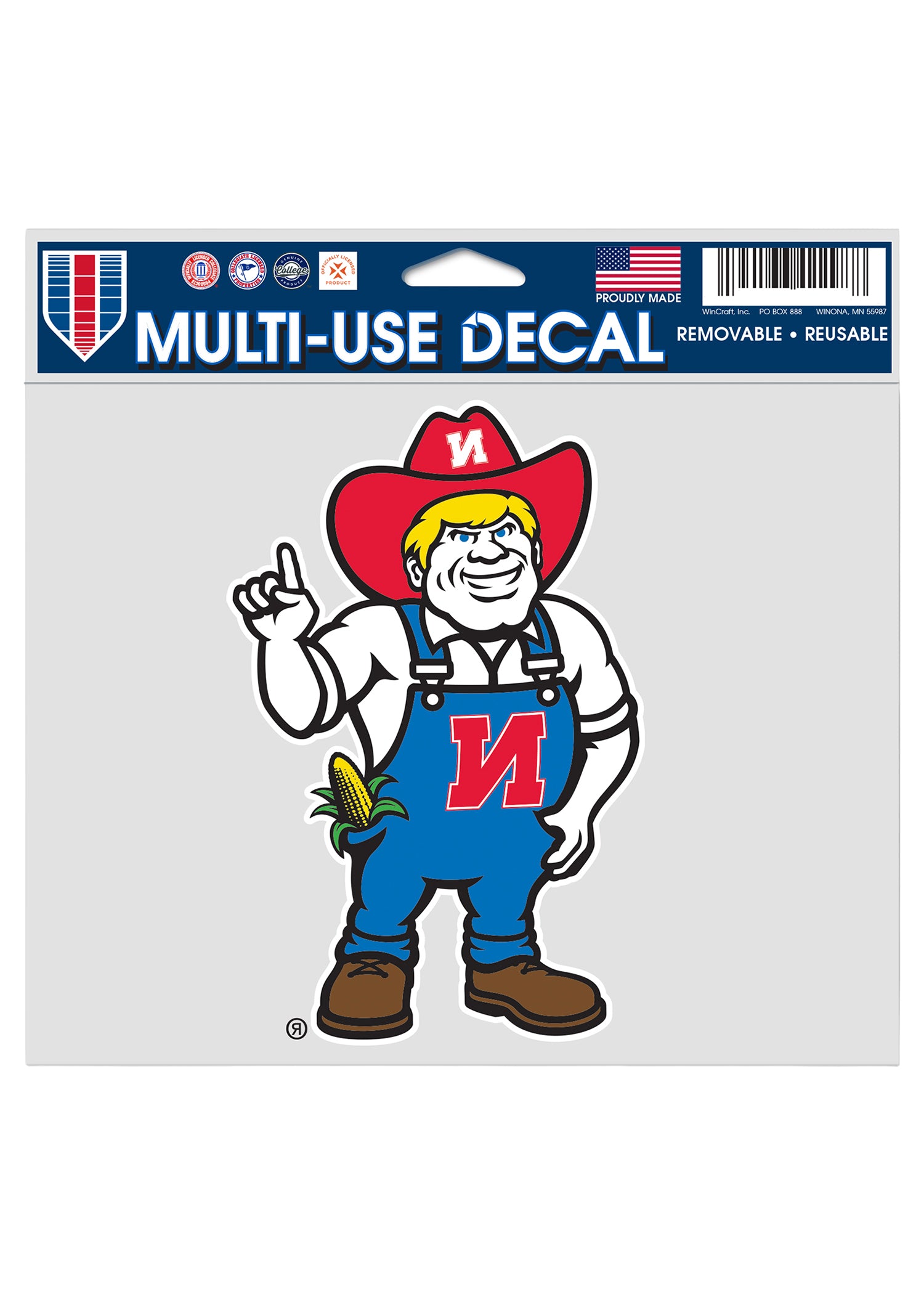 5x6 Multi-Use Decal Interior Application - Herbie Nebraska Cornhuskers