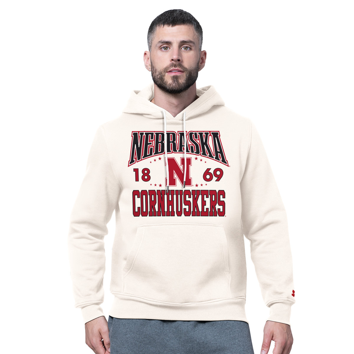 GIII Nebraska Cornhuskers White Hoodie