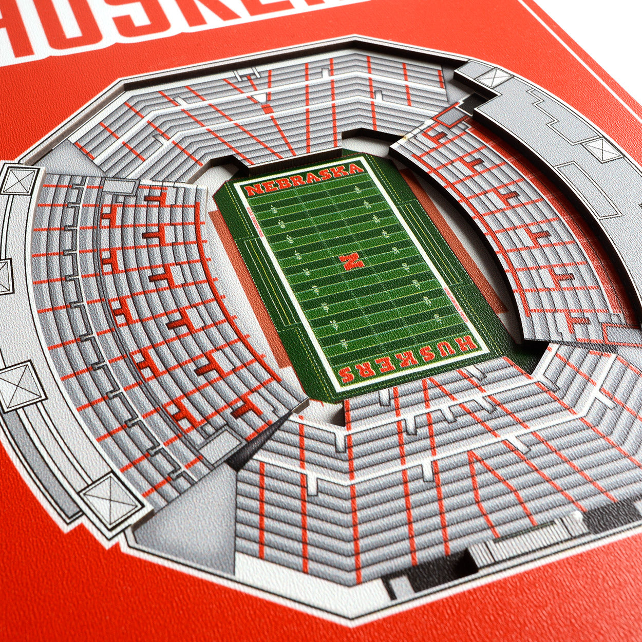 6" x 19" 3D Banner - Nebraska Cornhuskers
