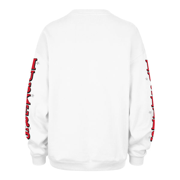 White Wash Thunderous Oversized Crew - Nebraska Cornhuskers