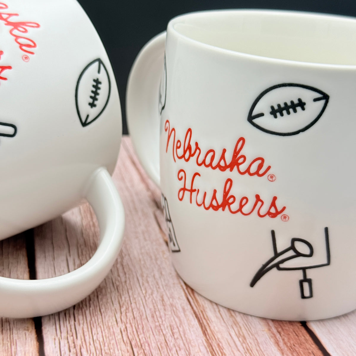 Bubble Sketch Nebraska Cornhuskers Mug