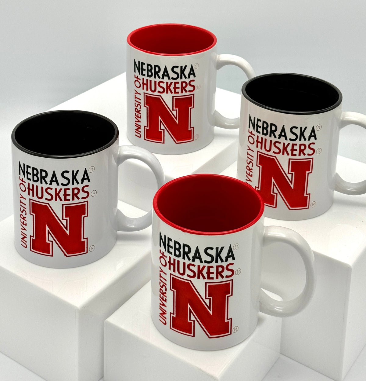 Deep Etched Engraved Nebraska Cornhuskers Mug