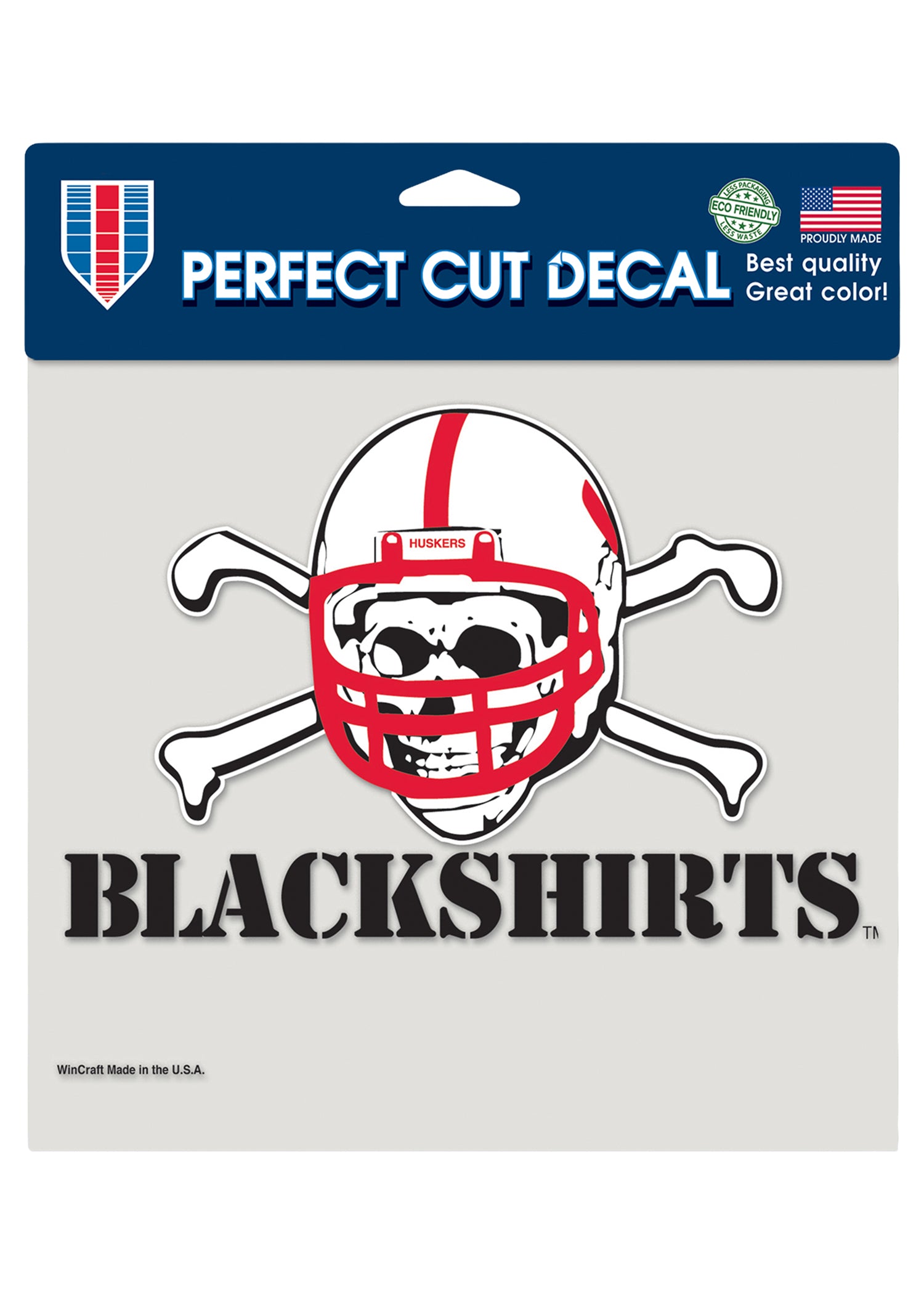 8x8 Perfect Cut Decal Blackshirts Nebraska Cornhuskers