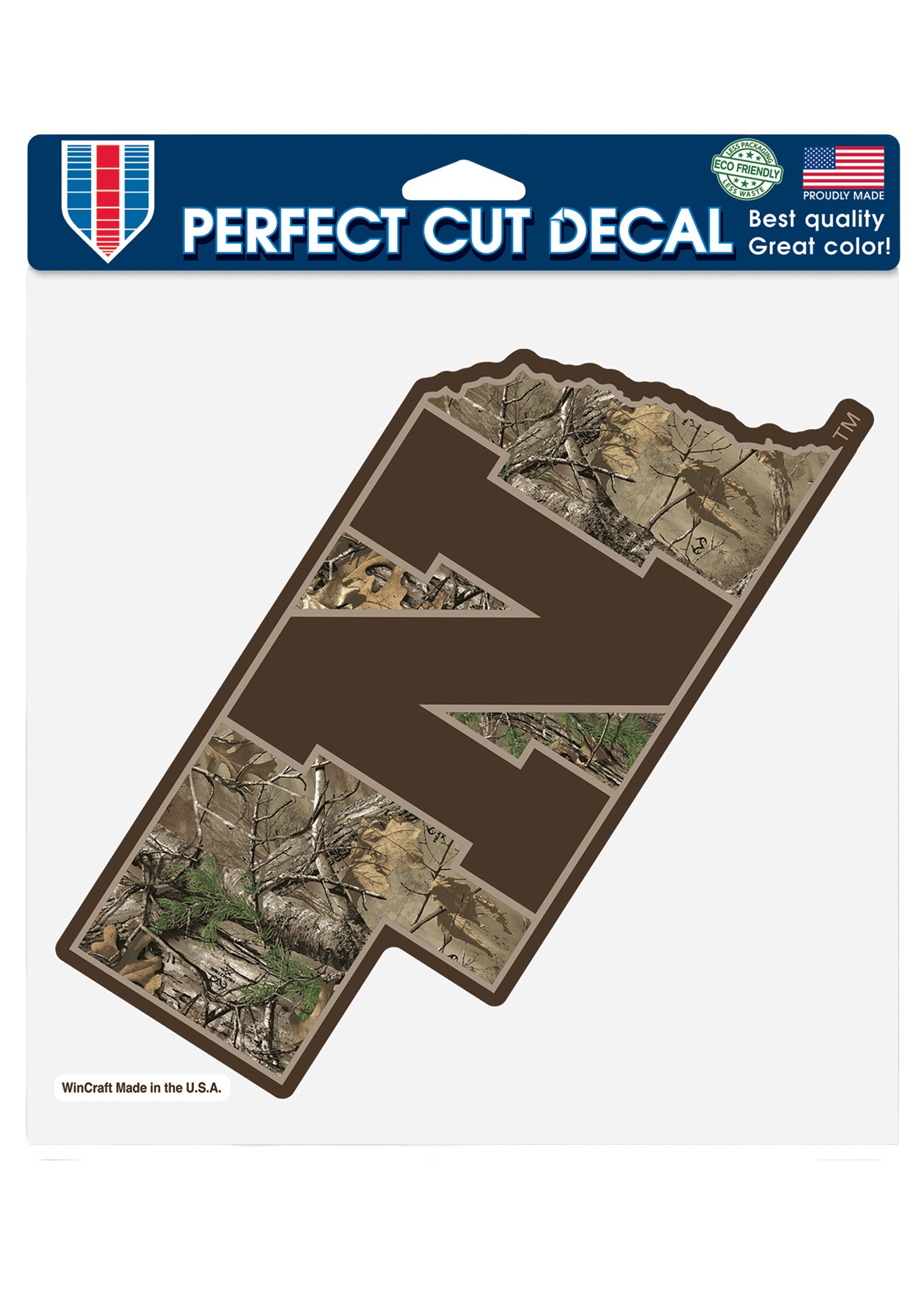 8x8 Perfect Cut Decal Camo State Nebraska Cornhuskers