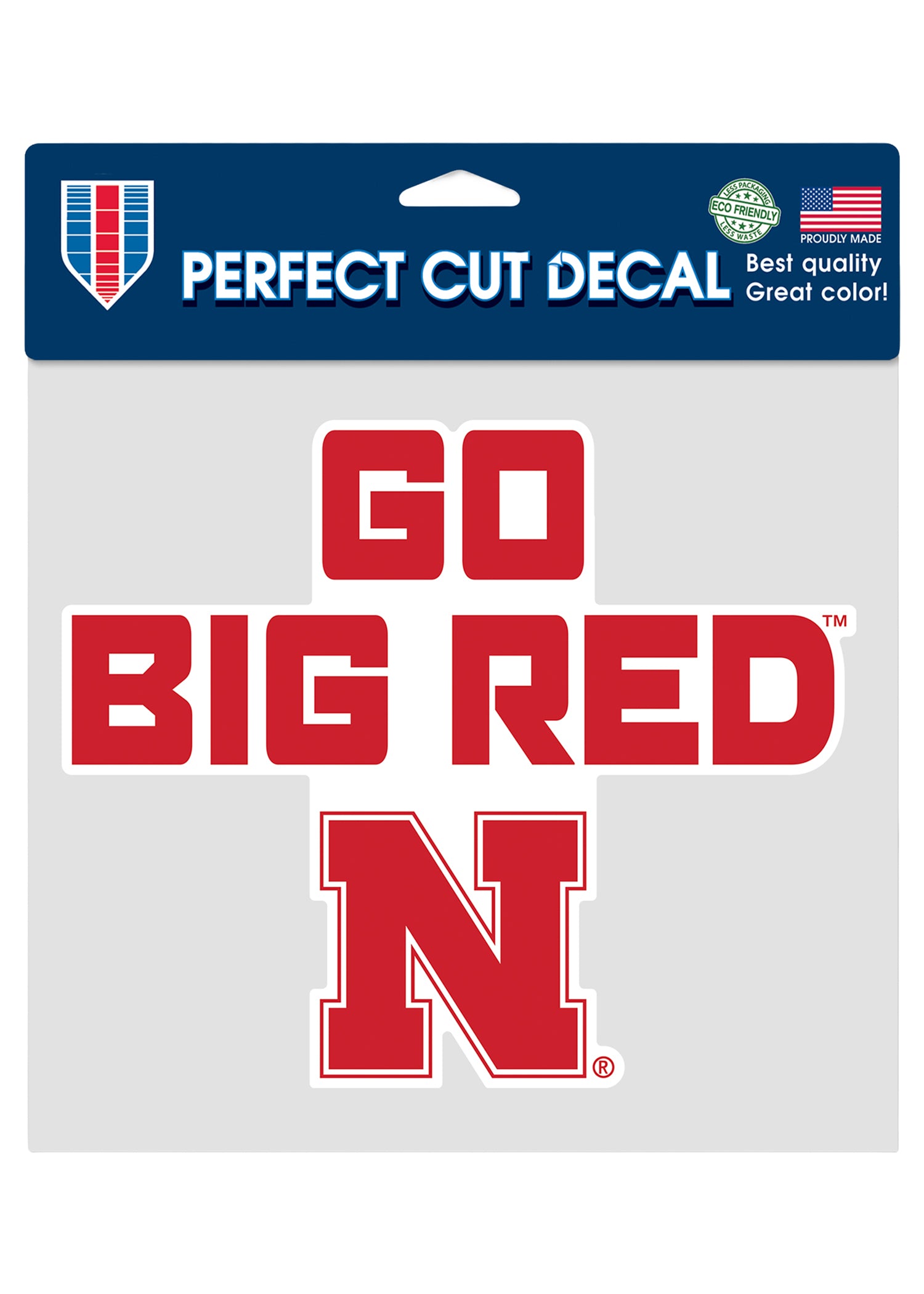 8x8 Perfect Cut Decal Go Big Red N Nebraska Cornhuskers
