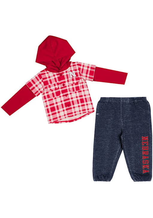Colosseum Infant Red Plaid Set Top and Bottom