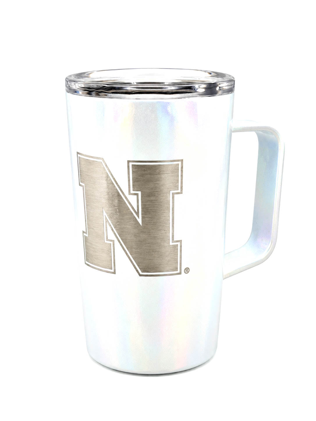 Iridescent Travel Coffee Tumbler Nebraska Cornhuskers
