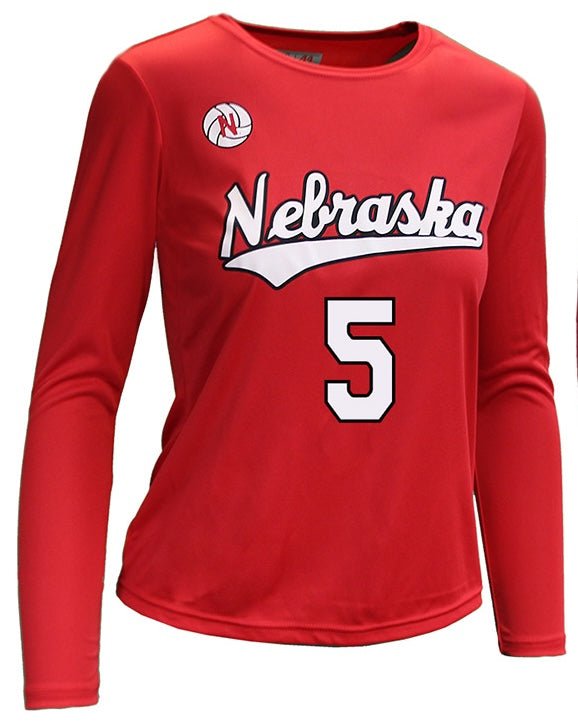 NEBRASKA VOLLEYBALL ALLICK NUMBER 5 ADULT JERSEY