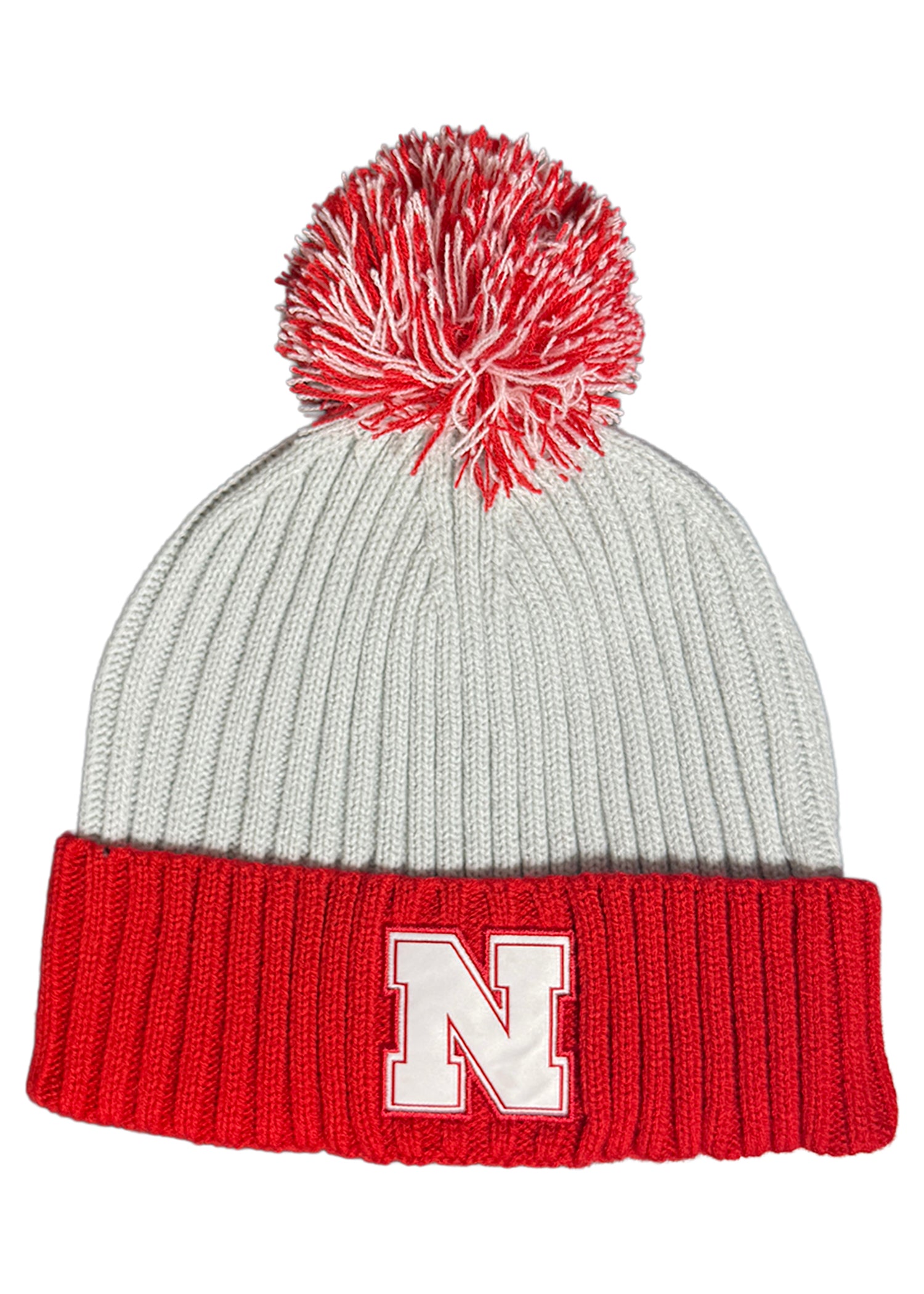 Adidas Nebraska Cornhuskers Grey RIB BEANIE Mens Knit Hat