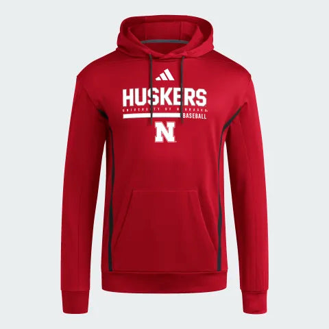 Adidas Red Baseball Hoodie - Nebraska Cornhuskers