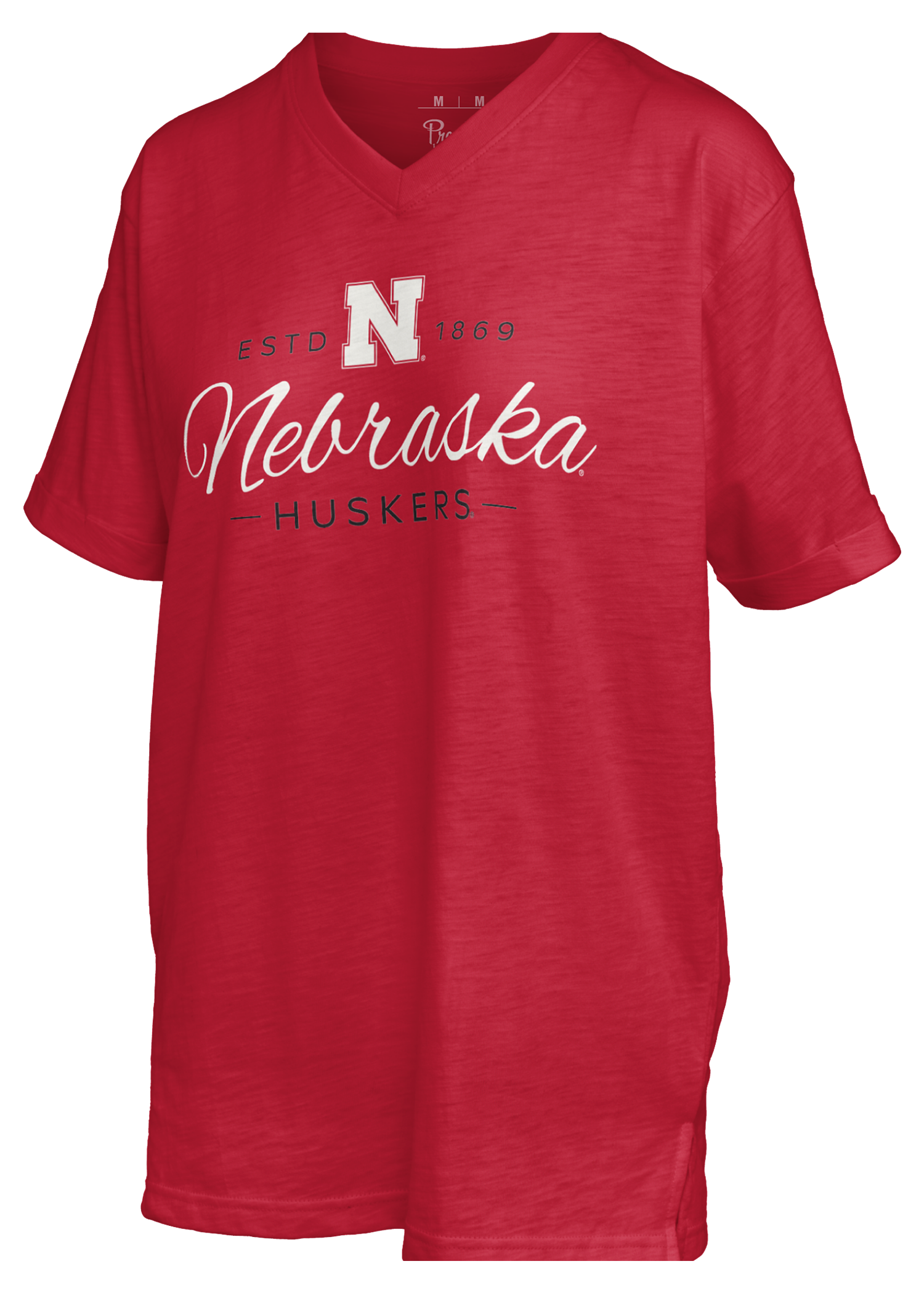 Alexus Script Red Tee Pressbox - Nebraska Cornhuskers