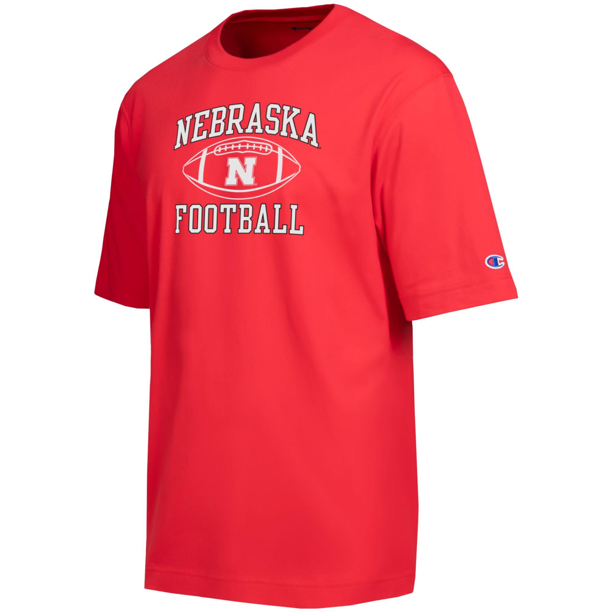 All-Star Football Short Sleeve Tee in Red - Nebraska Cornhuskers