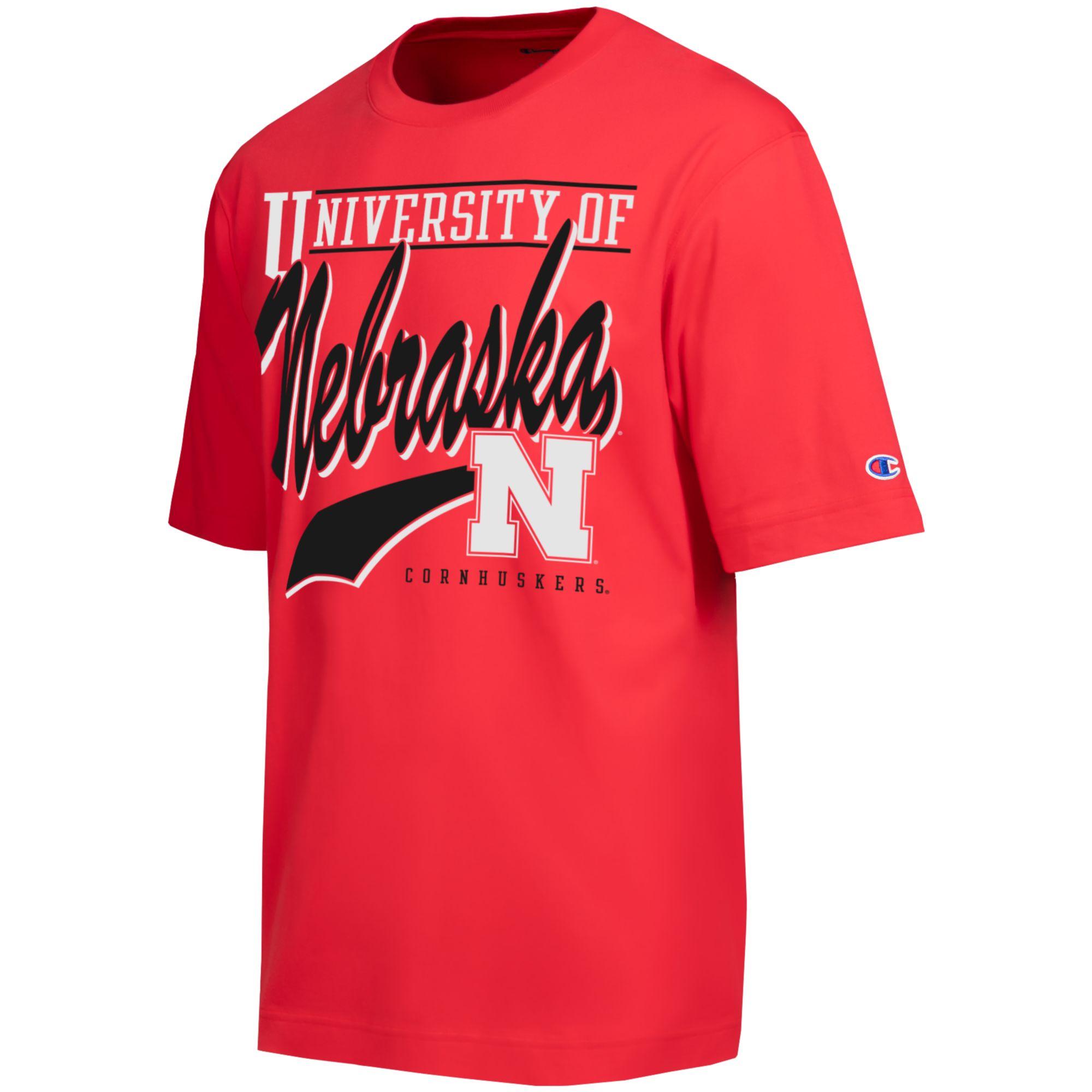 All-Star Univ of Nebraska Swoosh Short Sleeve Tee in Red - Nebraska Cornhuskers