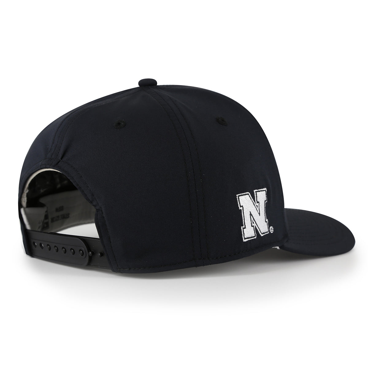 American Flag Black Hat, Pre-Curved Bill, Snapback - Nebraska Cornhuskers