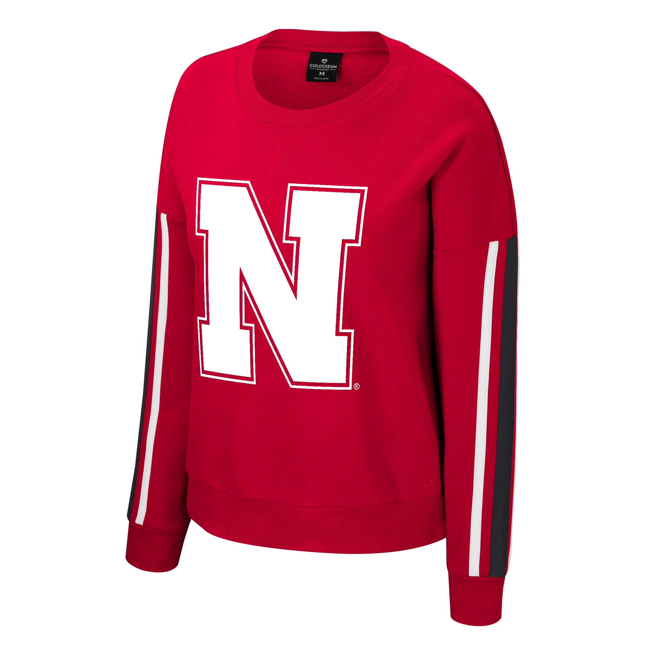 Andrea Fleece Crew in Red - Nebraska Cornhuskers