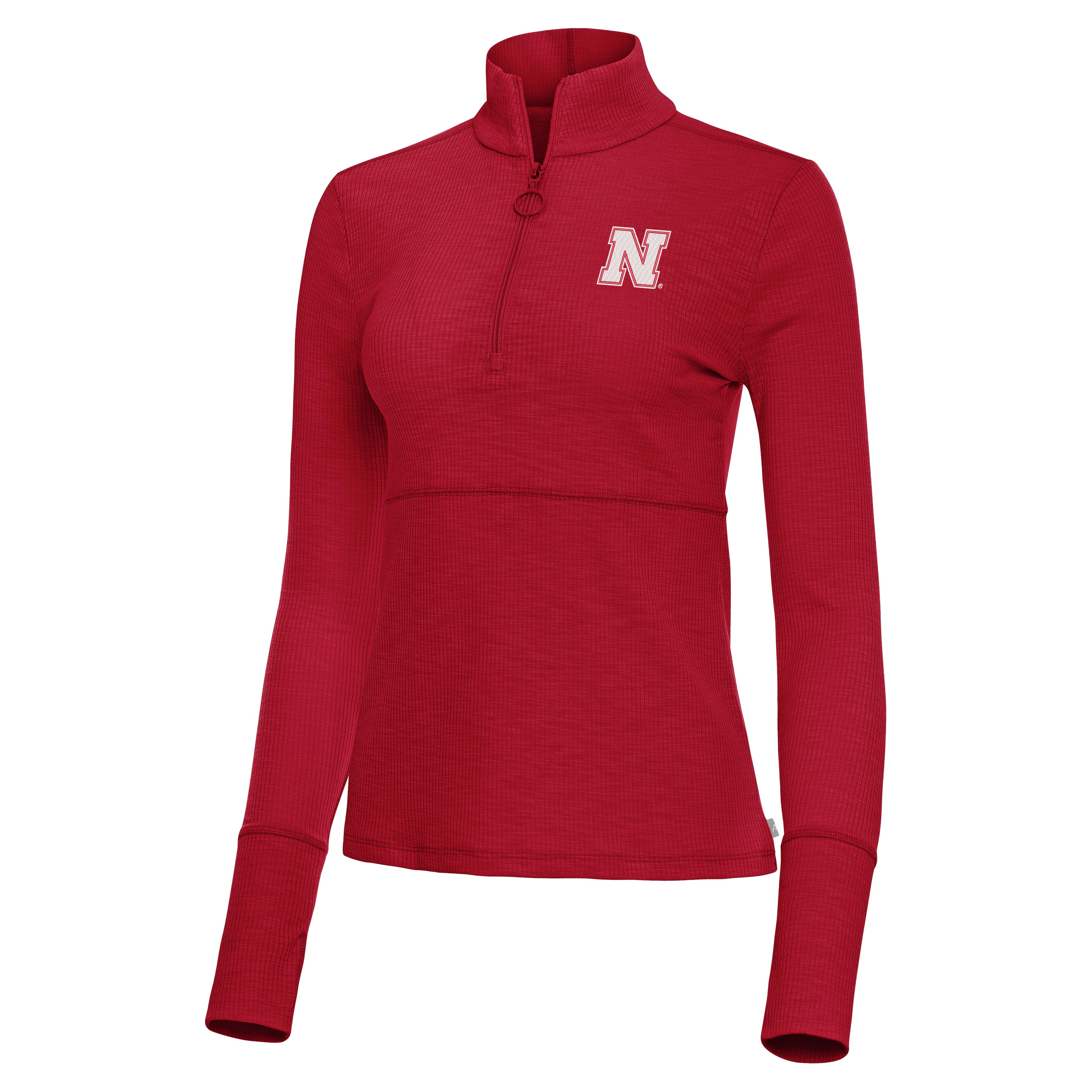 Antigua Women's Dark Red Stride Half-Zip Pullover - Nebraska Cornhuskers