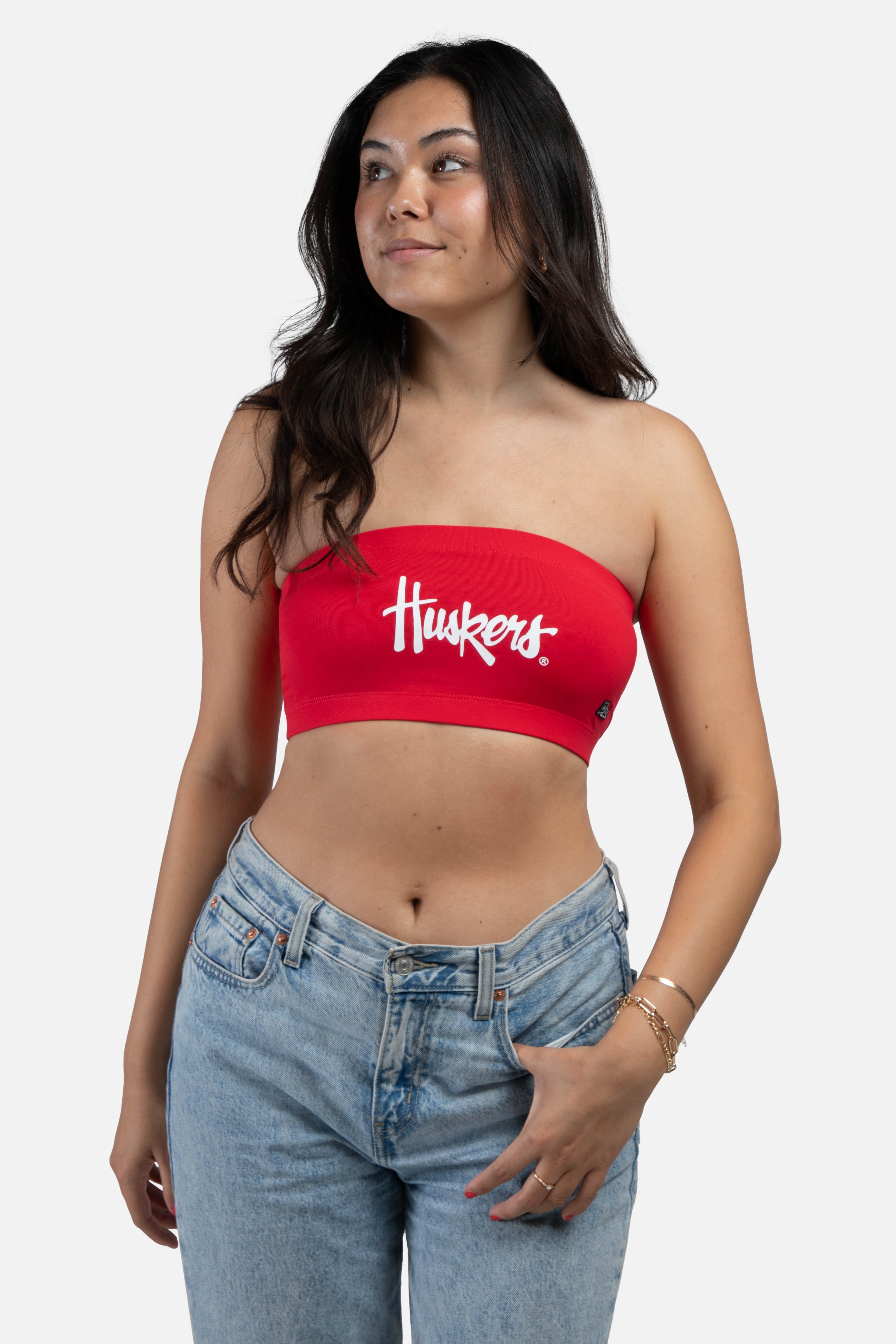 Bandeau Top in Red by Hype & Vice - Nebraska Cornhuskers