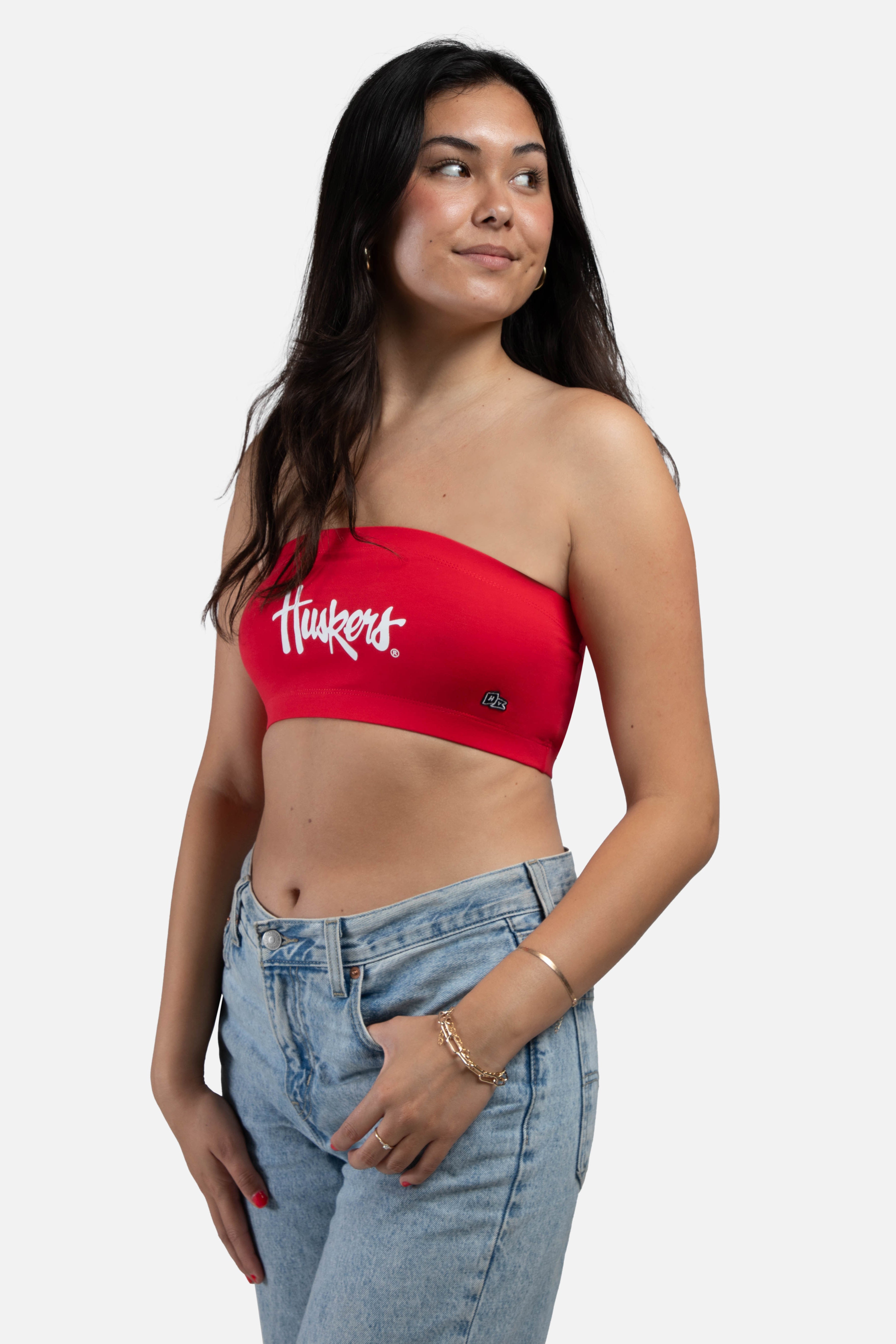Bandeau Top in Red by Hype & Vice - Nebraska Cornhuskers