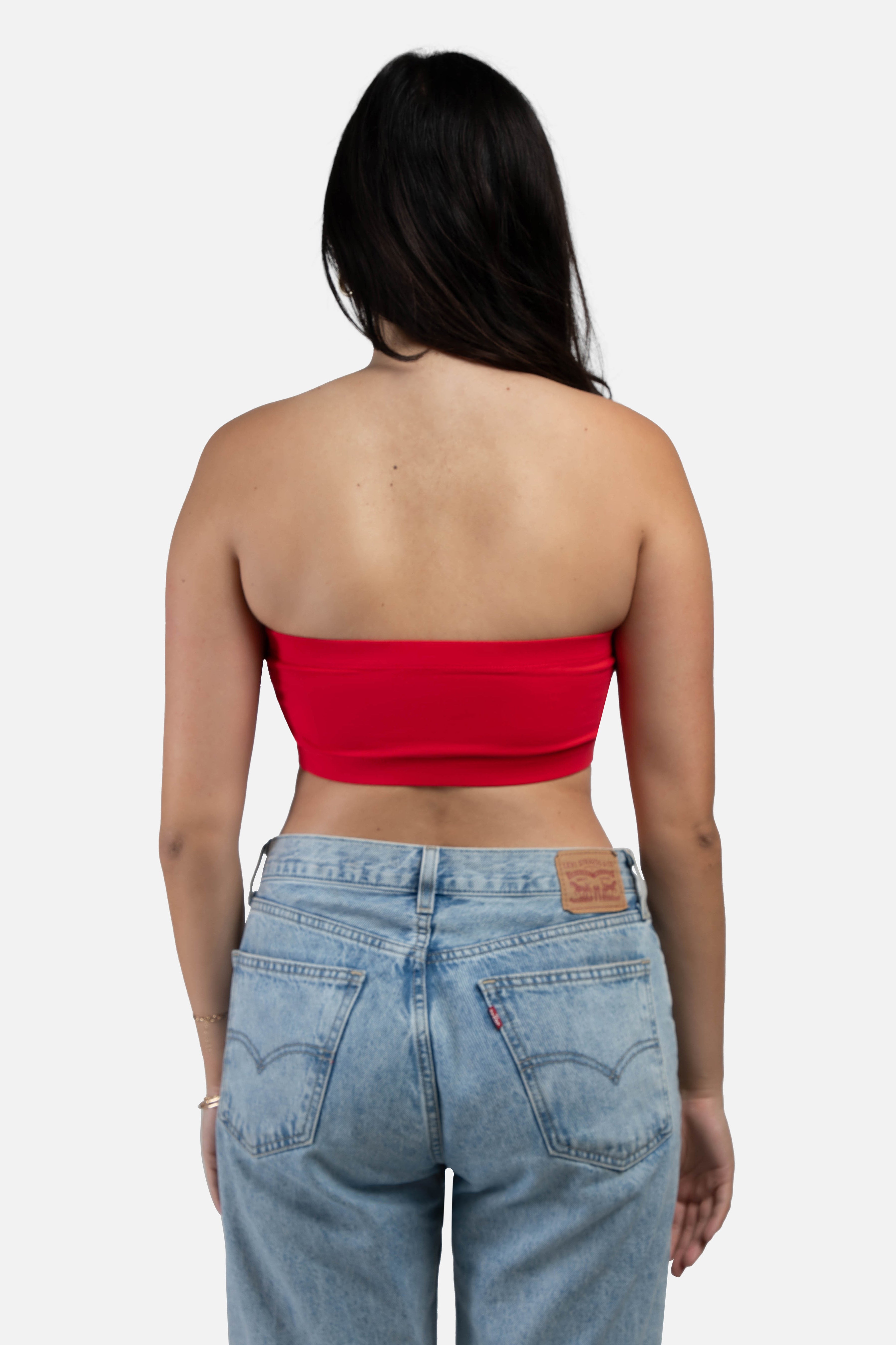 Bandeau Top in Red by Hype & Vice - Nebraska Cornhuskers