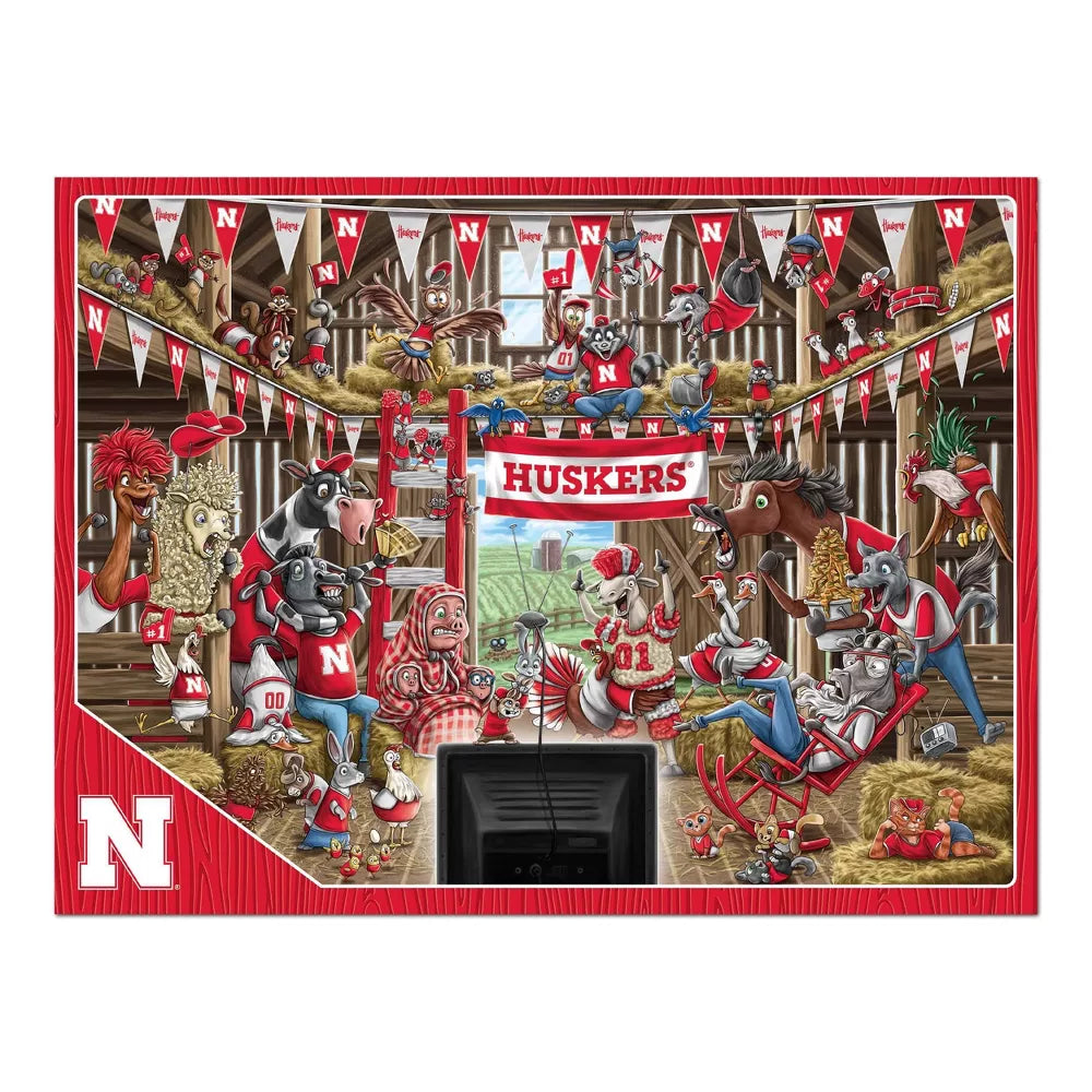 Barnyard Fans 500-piece Puzzle - Nebraska Cornhuskers