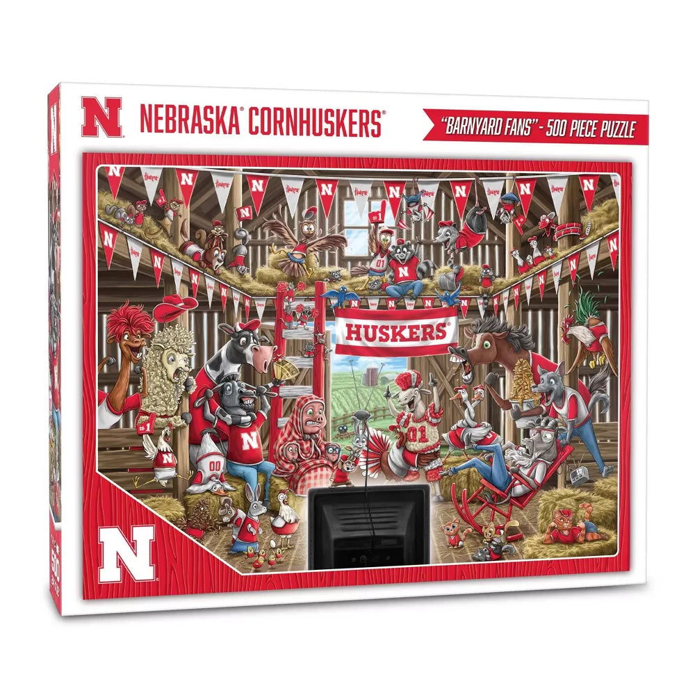 Barnyard Fans 500-piece Puzzle - Nebraska Cornhuskers