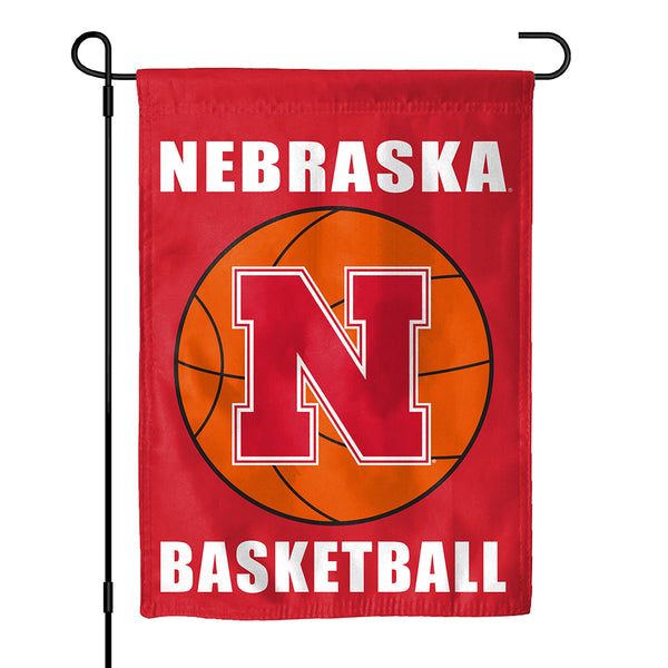 Basketball - Garden Flags Double Sided Silk Screened 13in x 18in - Neb
